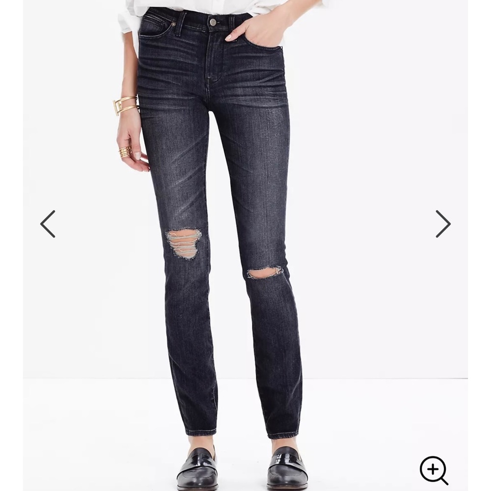 Madewell High Riser Distressed Skinny Jeans